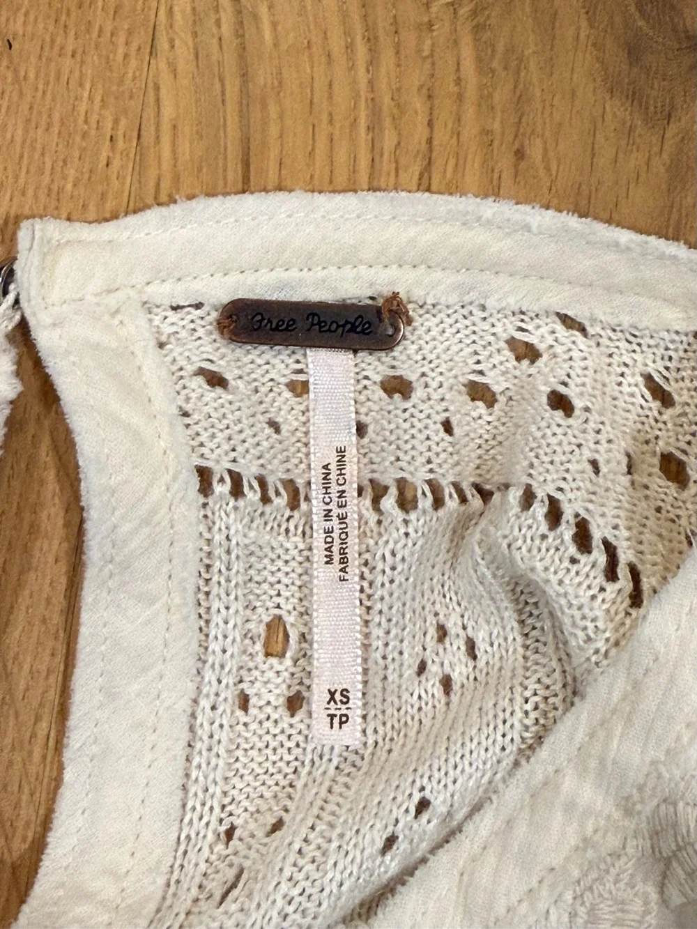 Free People “Once Upon a Time” Knit Bell Sleeve Top